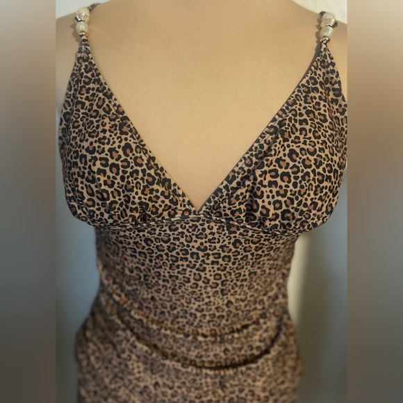 Chic Leopard Print Tankini Skirt Set - Picture 3 of 13